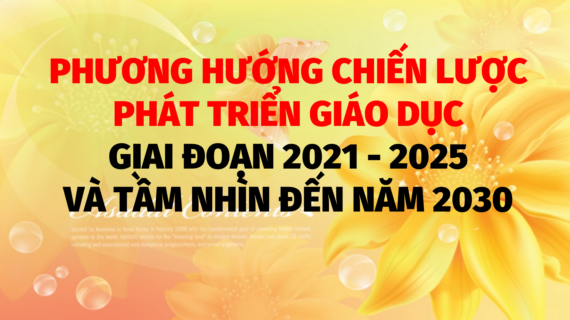 Phương hướng chiến lược phát triển giáo dục giai đoạn 2021 - 2025 và tầm nhìn đến năm 2030
