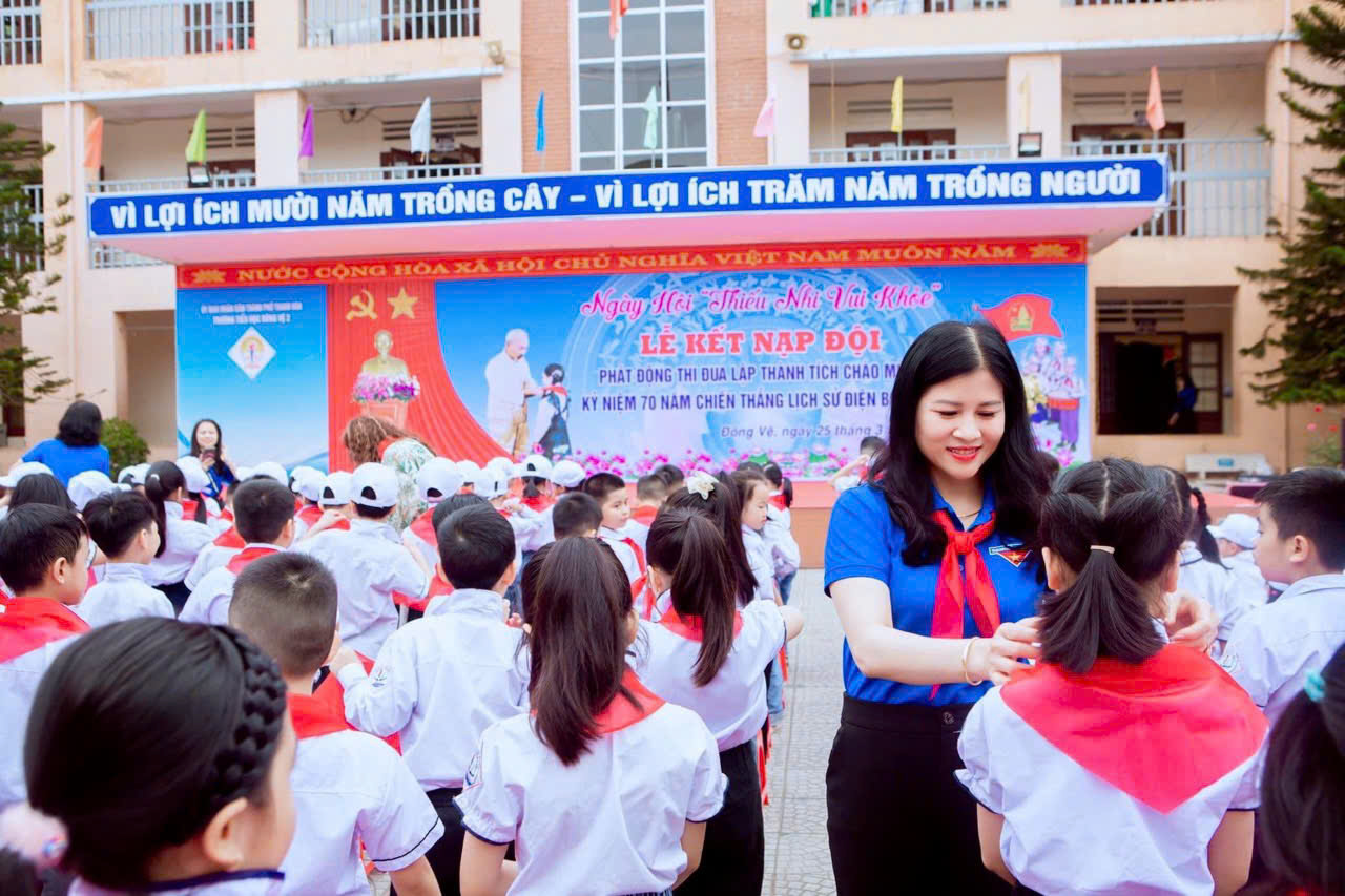Lễ kết nạp Đội viên mới - Năm học 2024 - 2025: Niềm tự hào của những chủ nhân tương lai