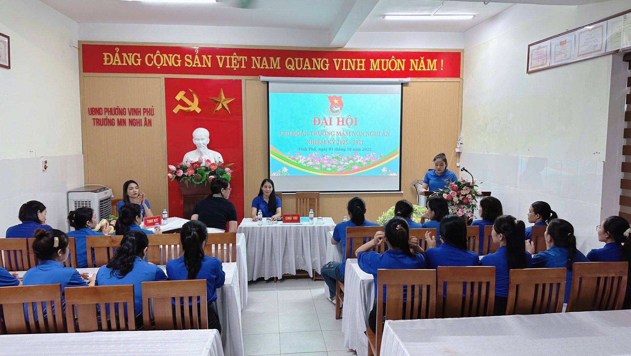 ĐẠI HỘI BAN CHẤP HÀNH CHI ĐOÀN TRƯỜNG MẦM NON NGHI ÂN NHIỆM KỲ 2025-2027