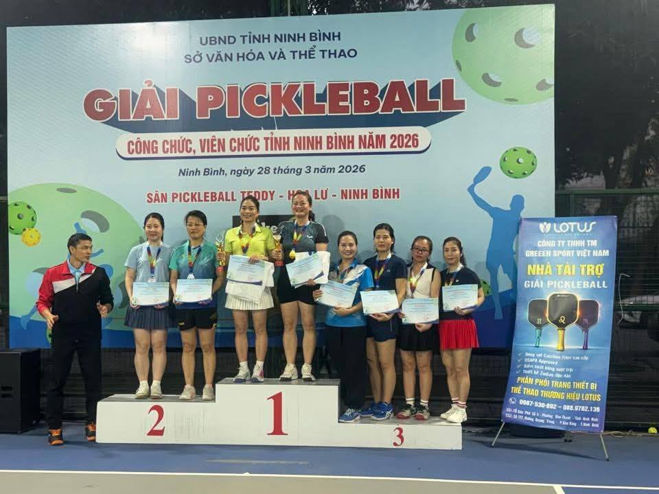 GIÁO VIÊN TRƯỜNG THPT LÝ NHÂN TỎA SÁNG TẠI GIẢI PICKLEBALL TỈNH NINH BÌNH NĂM 2026